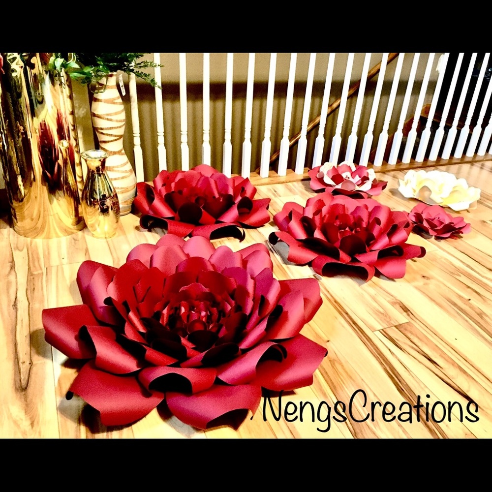 Burgundy Paper flower